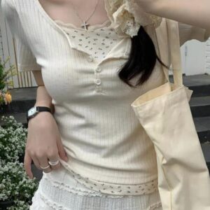 Cream sleev blouse